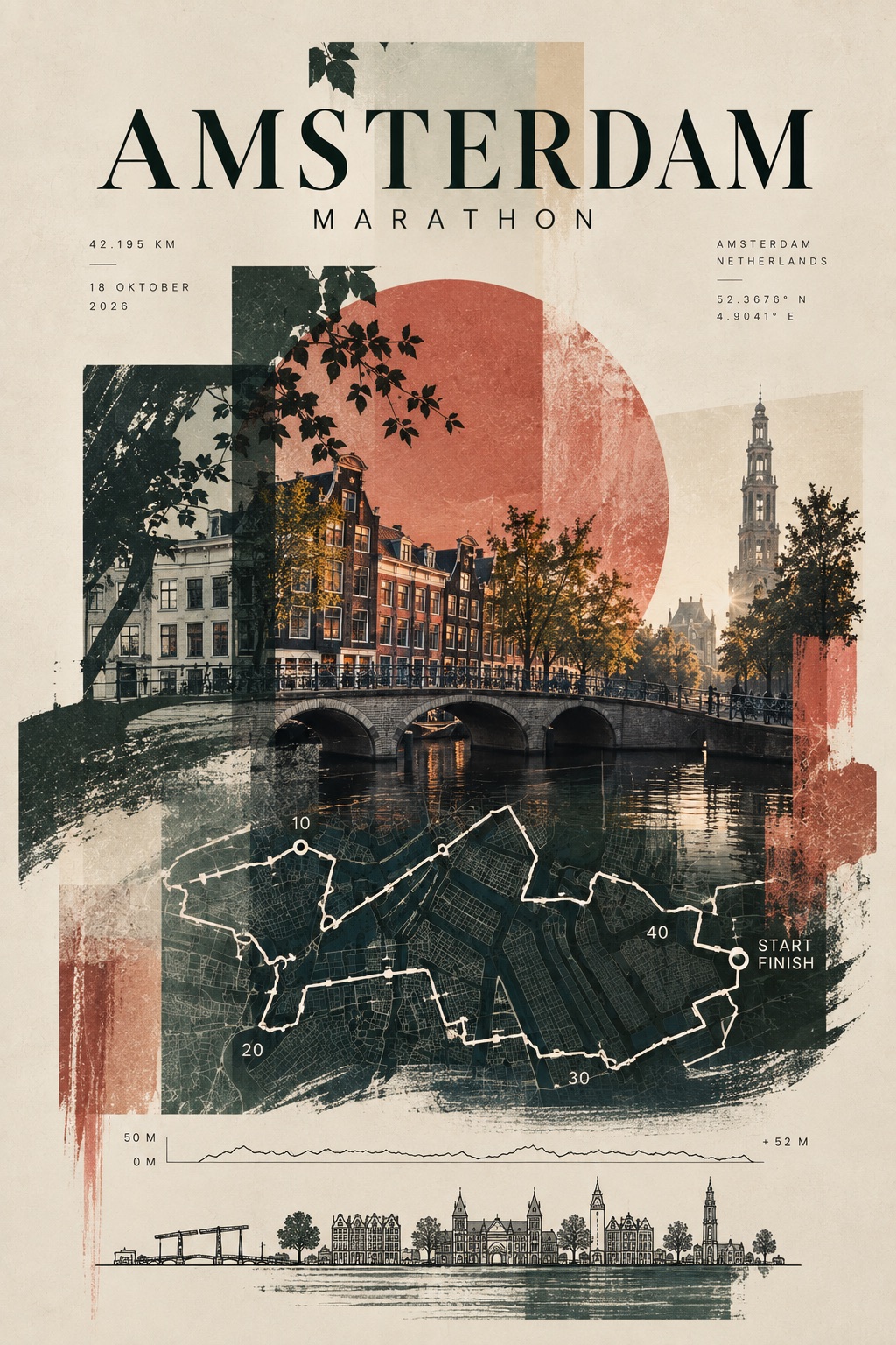 PostFinish-poster voor TCS Amsterdam Marathon