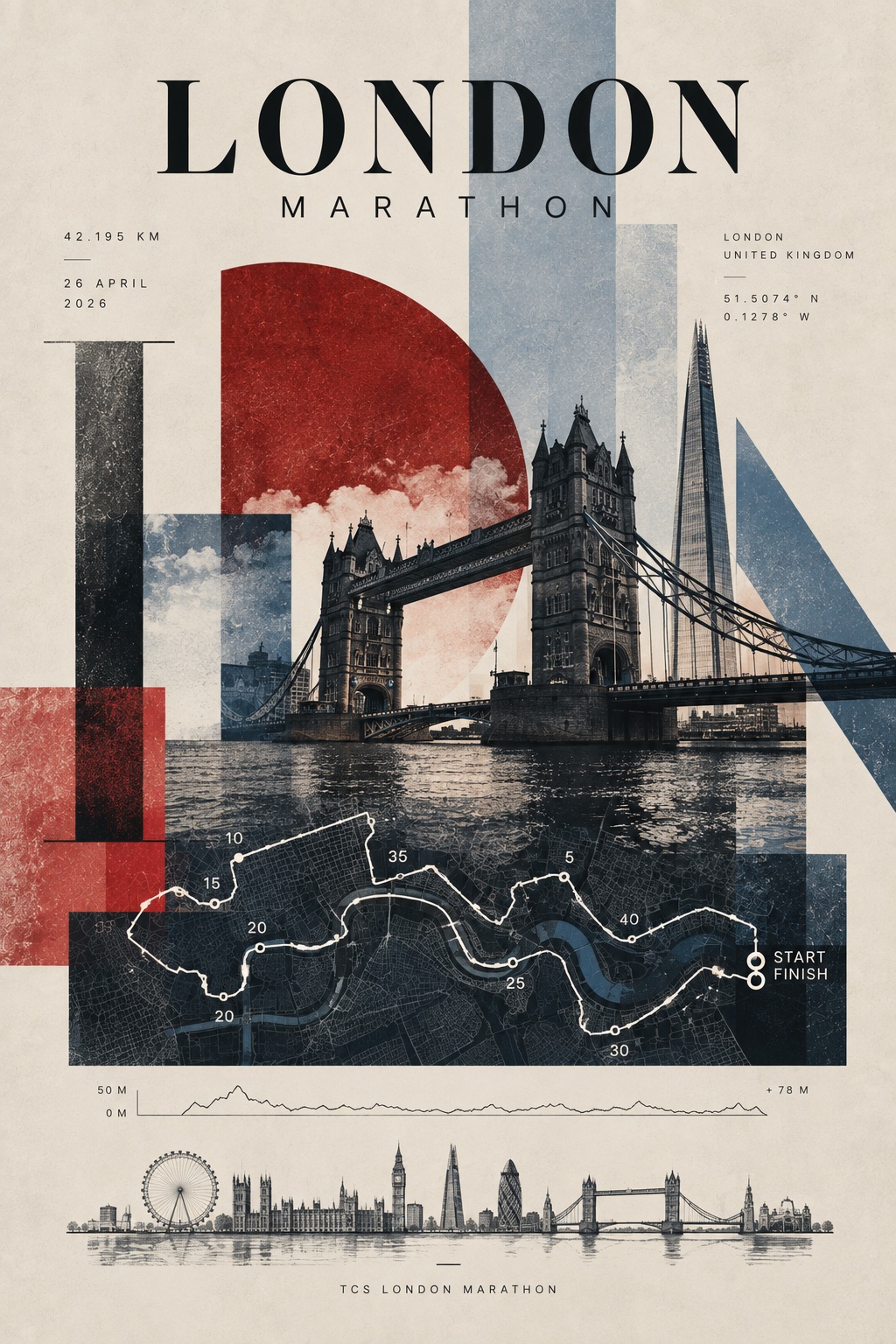 PostFinish-poster voor TCS London Marathon 2026